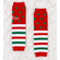 Polka Dots and Stripes Christmas Leg Warmers Kids - Holiday Patterned Warmers for Toddlers