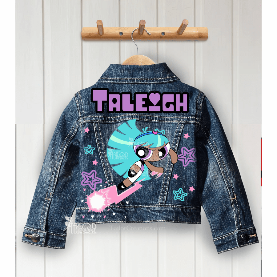 Powerpuff Girls Bliss Denim Jacket - Powerpuff Girls Custom Name Jacket - Powerpuff Girls Gift Ideas