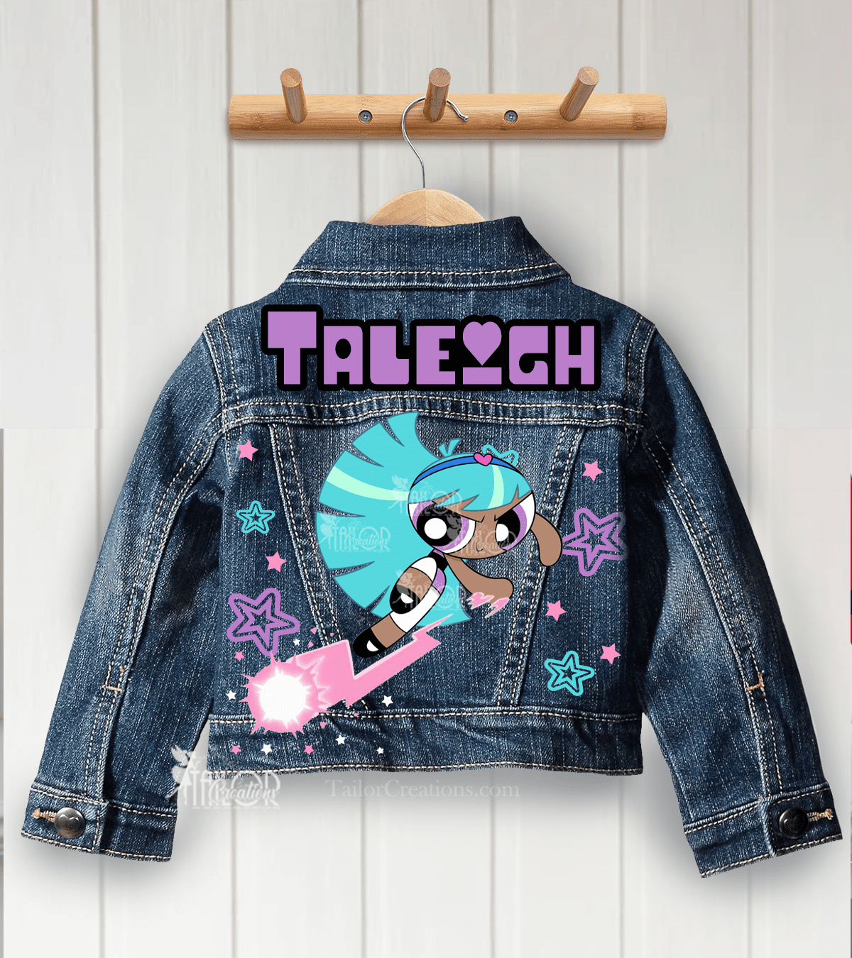 Powerpuff Girls Bliss Denim Jacket - Powerpuff Girls Custom Name Jacket - Powerpuff Girls Gift Ideas