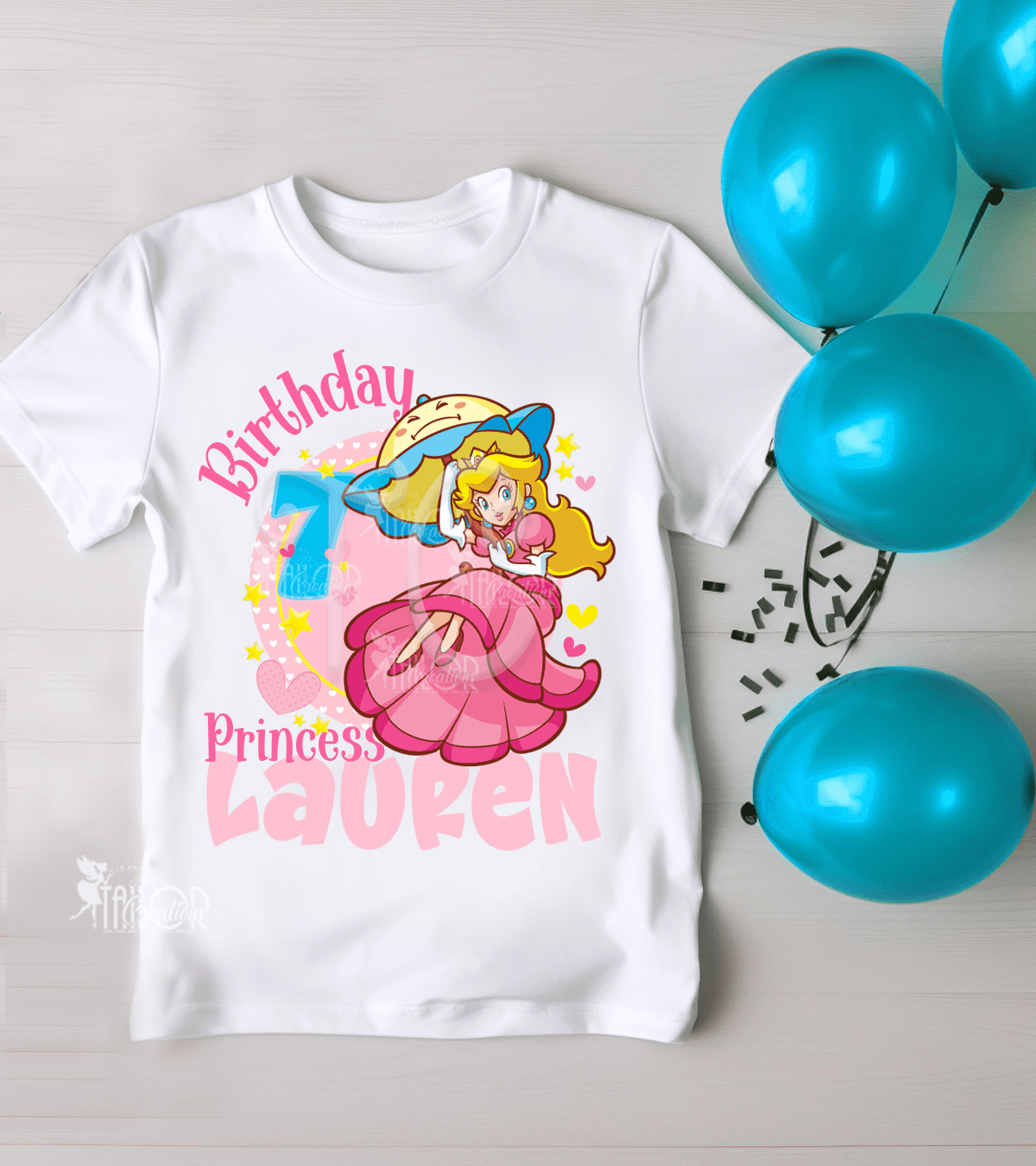 Princess Peach Personalized Birthday Shirt - Princess Peach Birthday Outfit