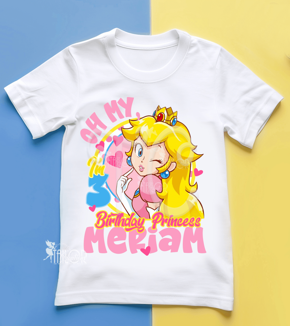 Princess Peach Personalized Birthday T Shirt - Princess Peach Birthday Outfit