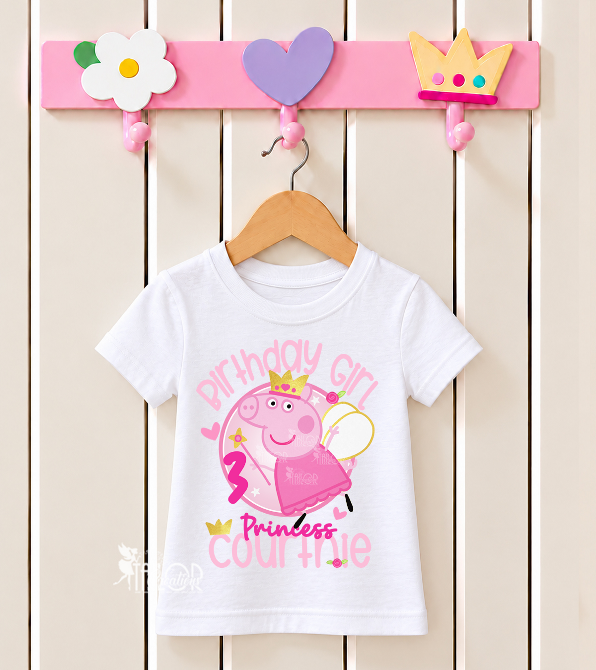 Princess Peppa Pig Fairy Personalized Birthday T Shirt - Peppa Pig Birthday Party Outfit Ideas