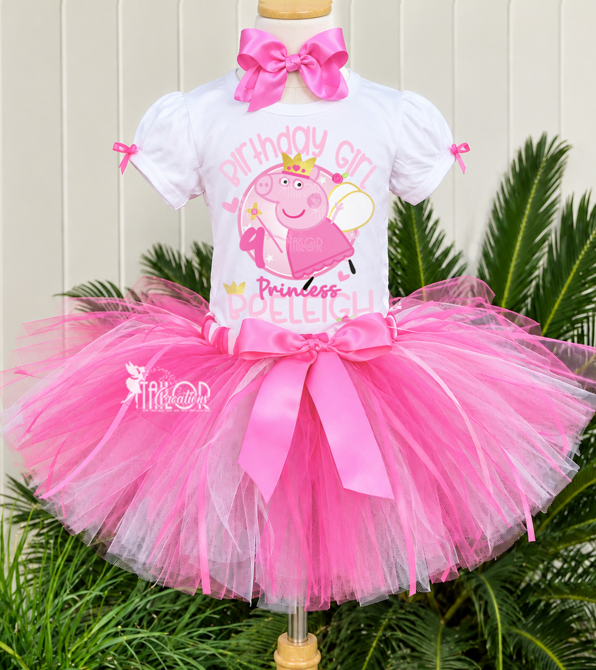 Princess Peppa Pig Pink Birthday Tutu Outfit - Peppa Pig Party Tutu and Jacket Set