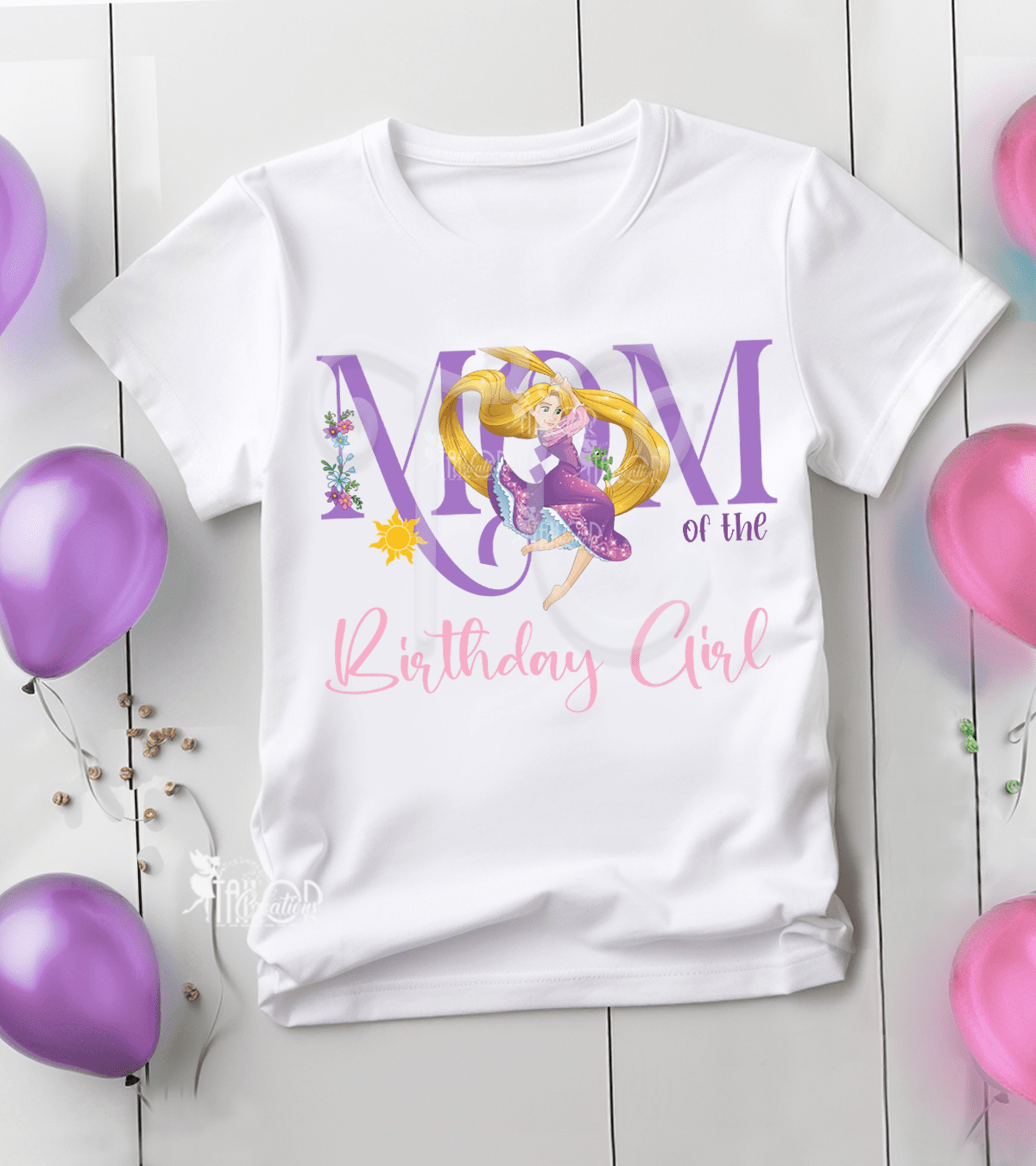 Rapunzel Matching Parents Birthday Tee Shirt - Disney Matching Family Birthday Party Tees
