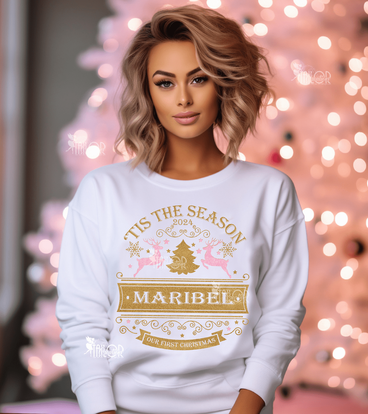 Reindeer 2025 Est Matching Christmas Sweater - Personalized Christmas Couples Sweatshirt Hoodie