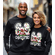 Retro Mickey Minnie 2025 Christmas Tree Name Sweatshirt - Disney Matching Sweaters