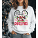 Retro Mickey Minnie 2025 Christmas Tree Name Sweatshirt - Disney Matching Sweaters