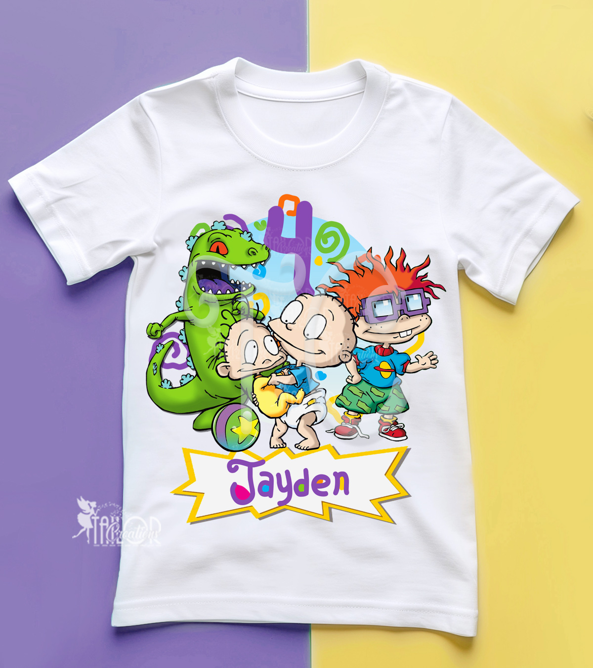 Rugrats Birthday Party Tee Shirt for Boys - Rugrats Custom Birthday Party Outfit Ideas