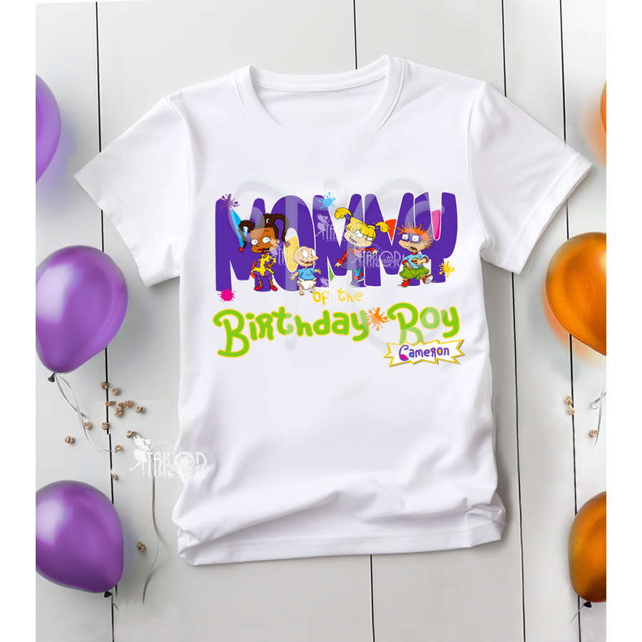 Rugrats Custom Birthday Matching Family Tee Shirt - Rugrats Birthday Matching Outfits Ideas