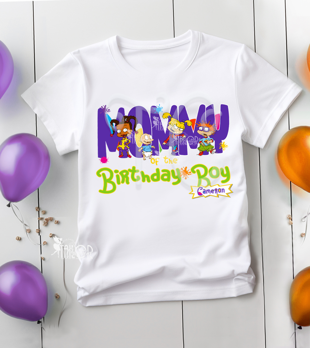 Rugrats Custom Birthday Matching Family Tee Shirt - Rugrats Birthday Matching Outfits Ideas