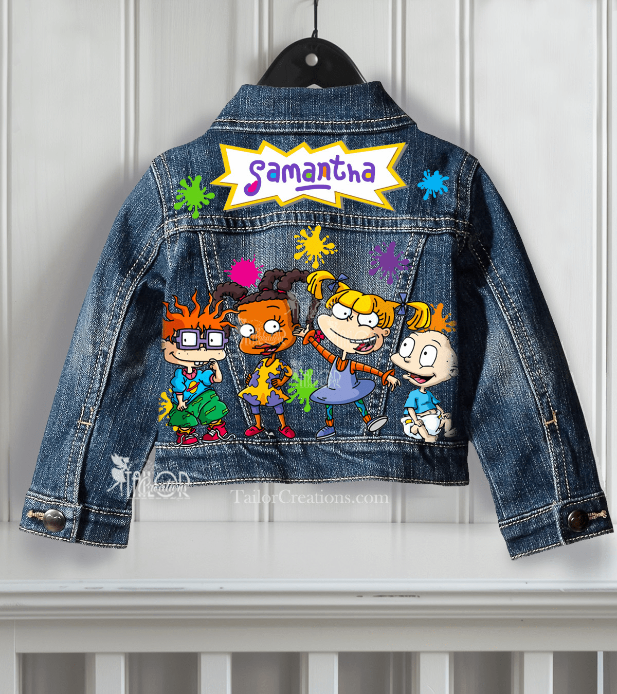 Rugrats Denim Jacket - Character Theme Denim Jean Jacket Toddler Kids