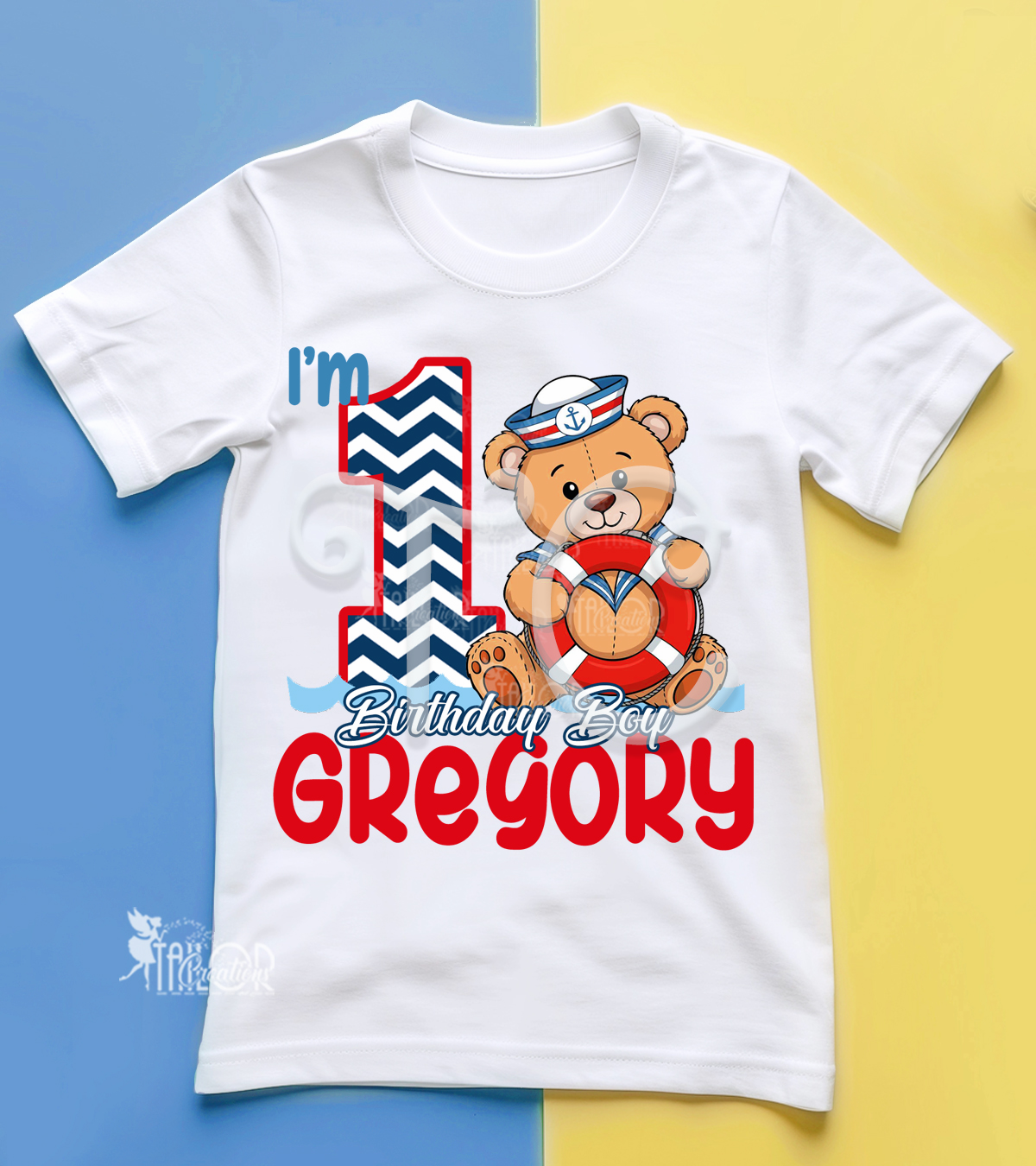 Sailor First Birthday Teddy Bear Tee Shirt Toddler Boys - Nautical Birthday Party Outfit Ideas