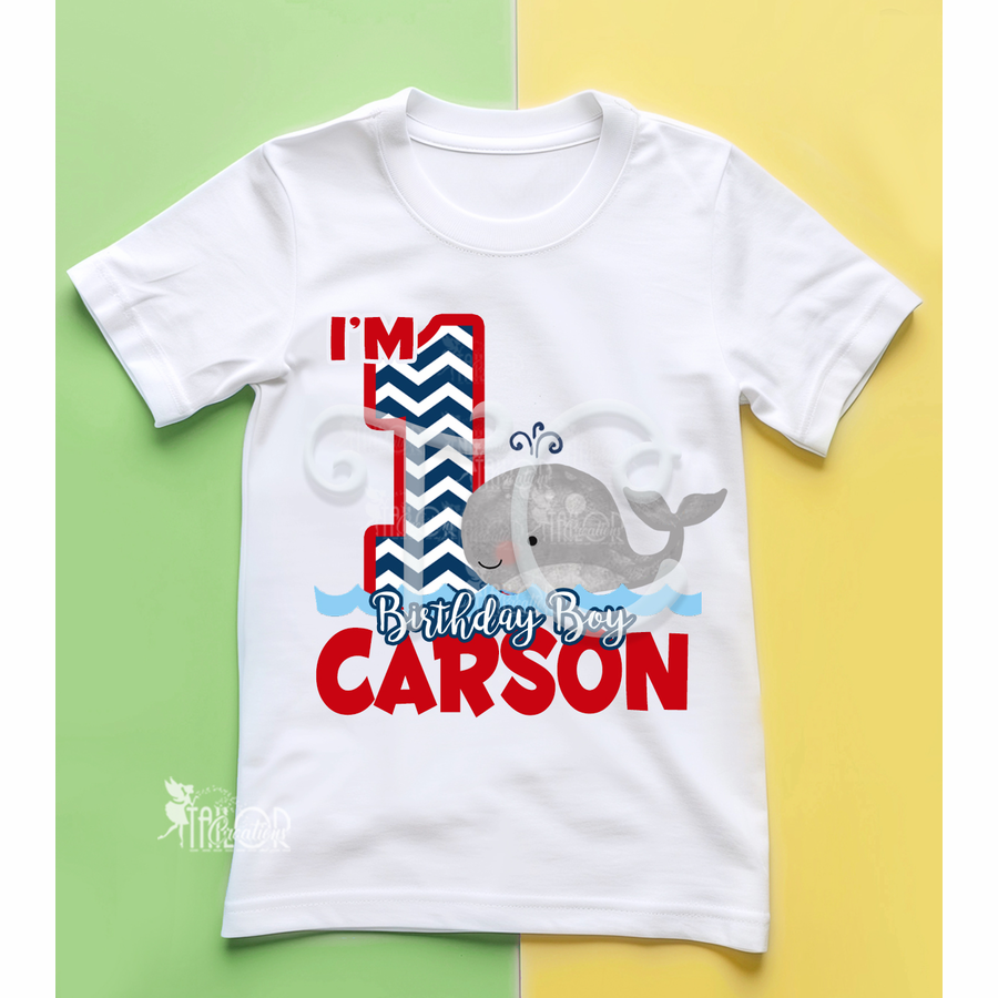 Sailor First Birthday Tee Shirt Toddler Boys - Nautical Birthday Party Shirt Kids