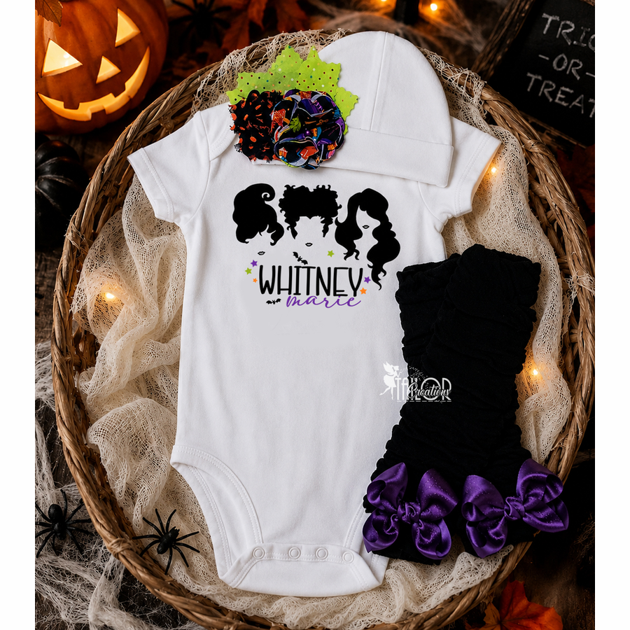 Sanderson Sisters Baby Girl Outfit - Sanderson Sisters Baby Girl Bodysuit Gift Box Set