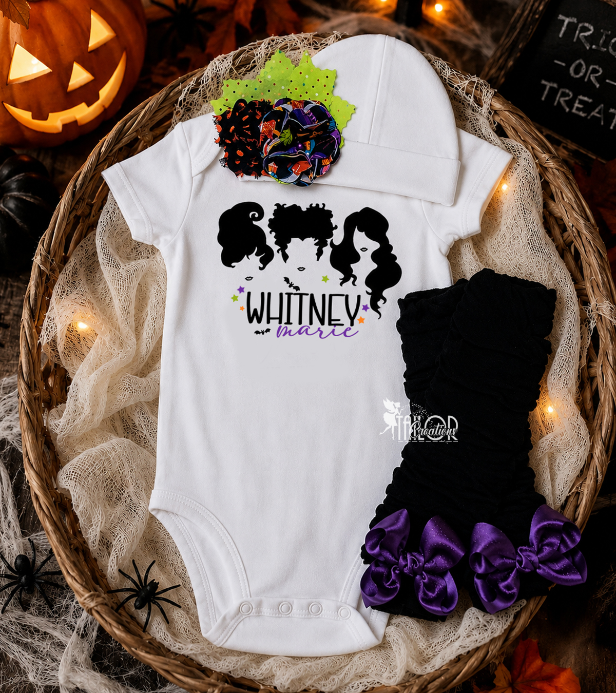 Sanderson Sisters Baby Girl Outfit - Sanderson Sisters Baby Girl Bodysuit Gift Box Set
