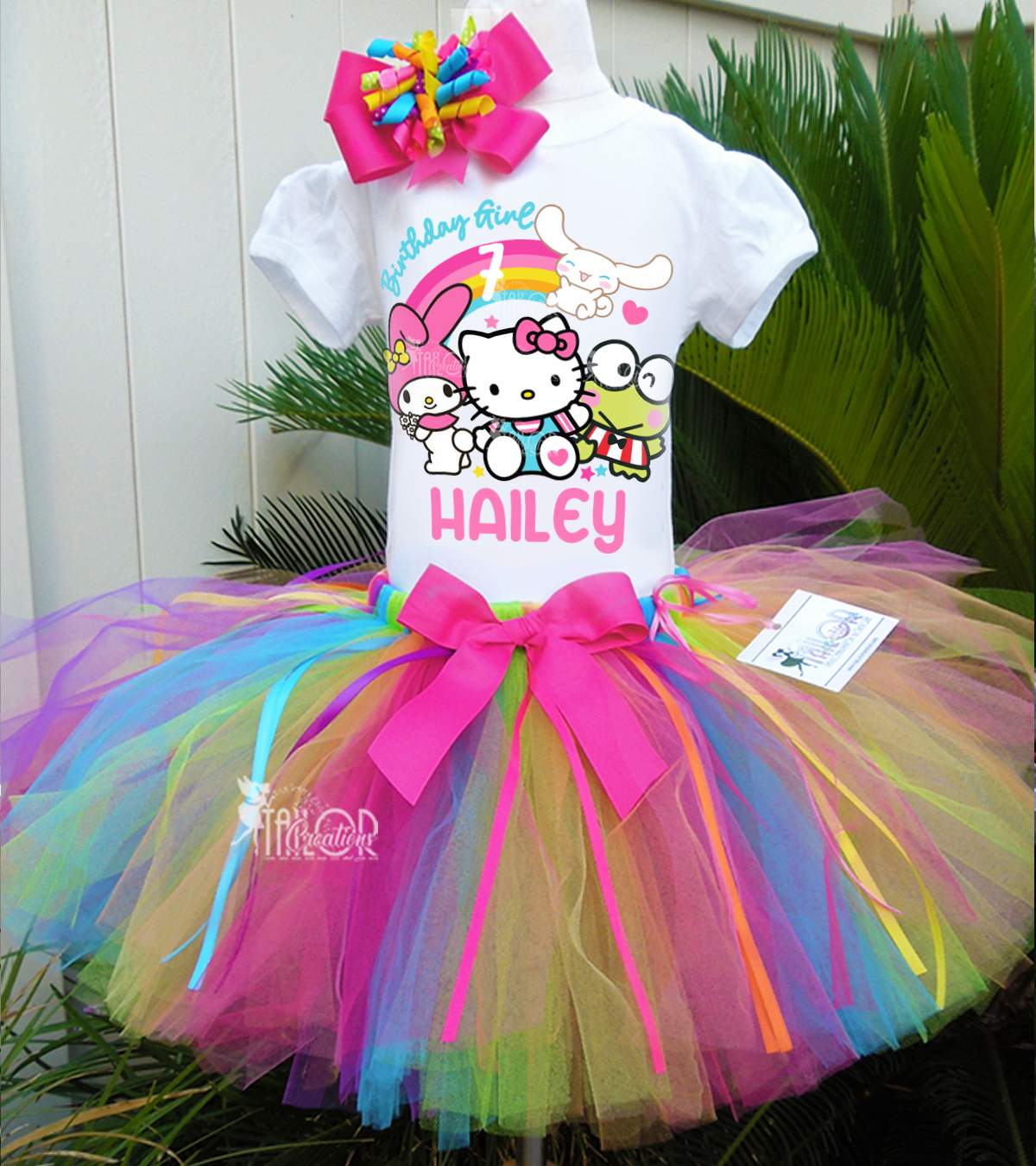 Sanrio Hello Kitty and Friends Rainbow Birthday Party Tutu Outfit - Hello Kitty Tutu and Jacket Outfit
