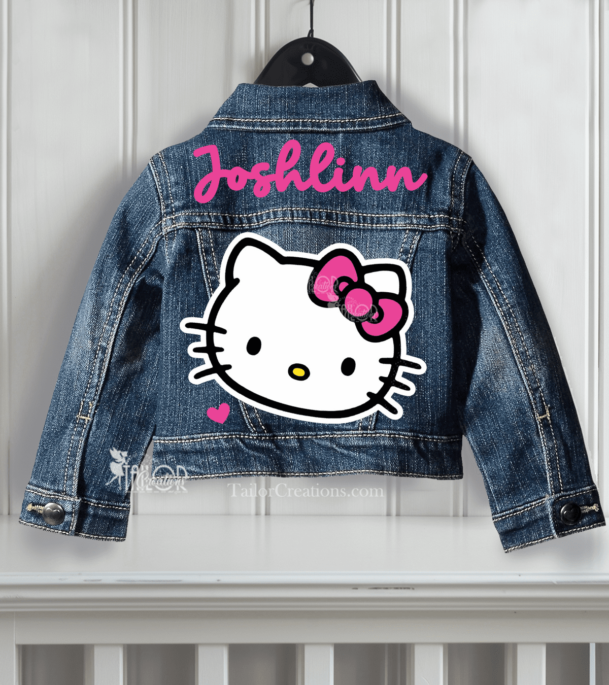 Sanrio Hello Kitty Denim Jean Jacket - Sanrio Kawaii Character Denim Jacket for Kids