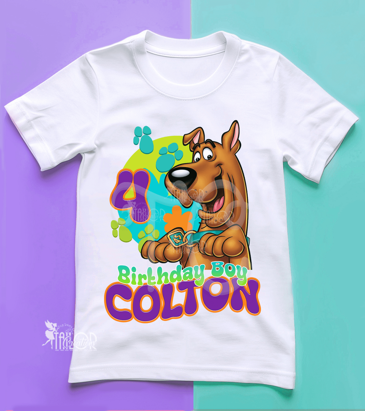 Scooby Doo Birthday Tee for Kids Toddler - Scooby Doo Custom Outfit Kids Gift