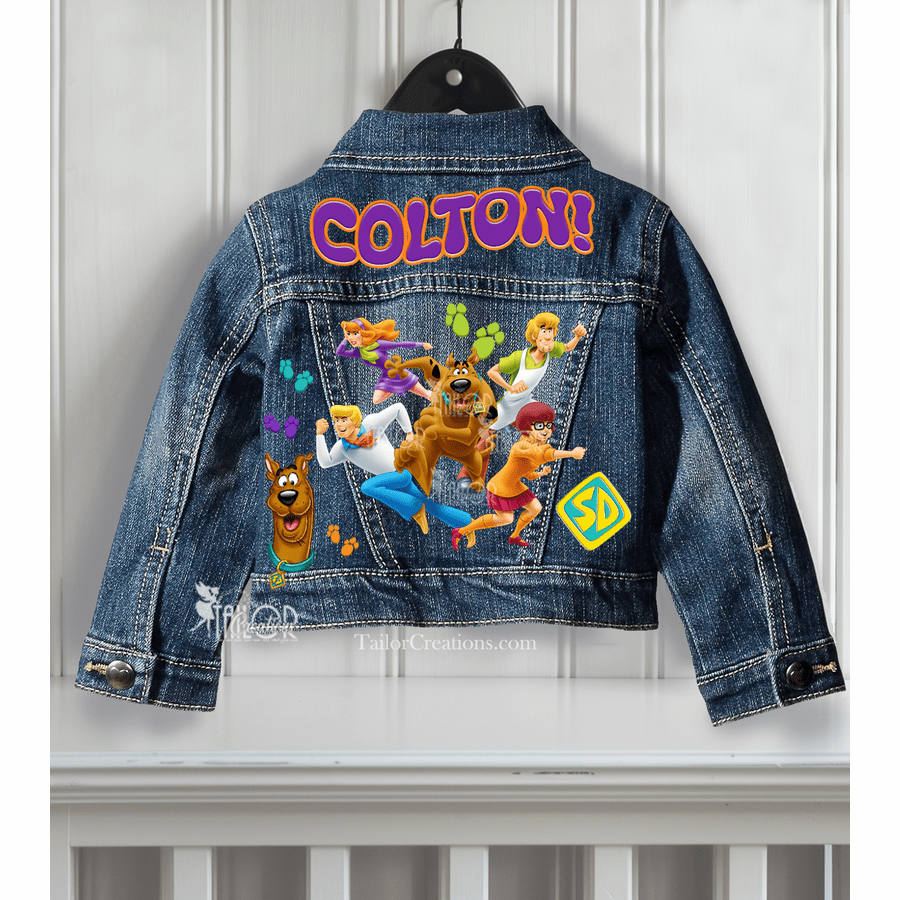 Scooby Doo and the Gang Denim Jacket Boys Girls - Personalized Character Denim Jacket for Kids