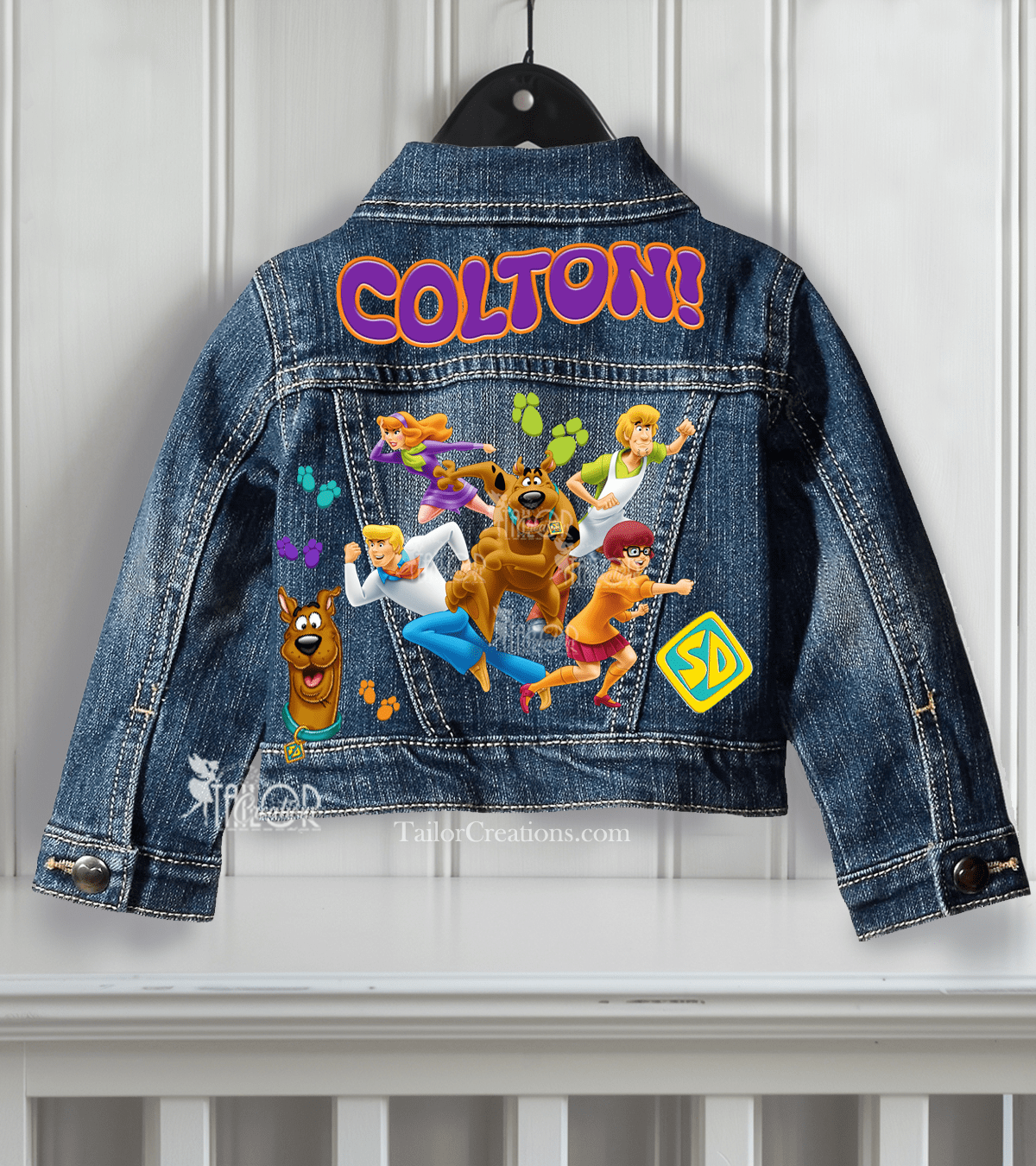 Scooby Doo and the Gang Denim Jacket Boys Girls - Personalized Character Denim Jacket for Kids