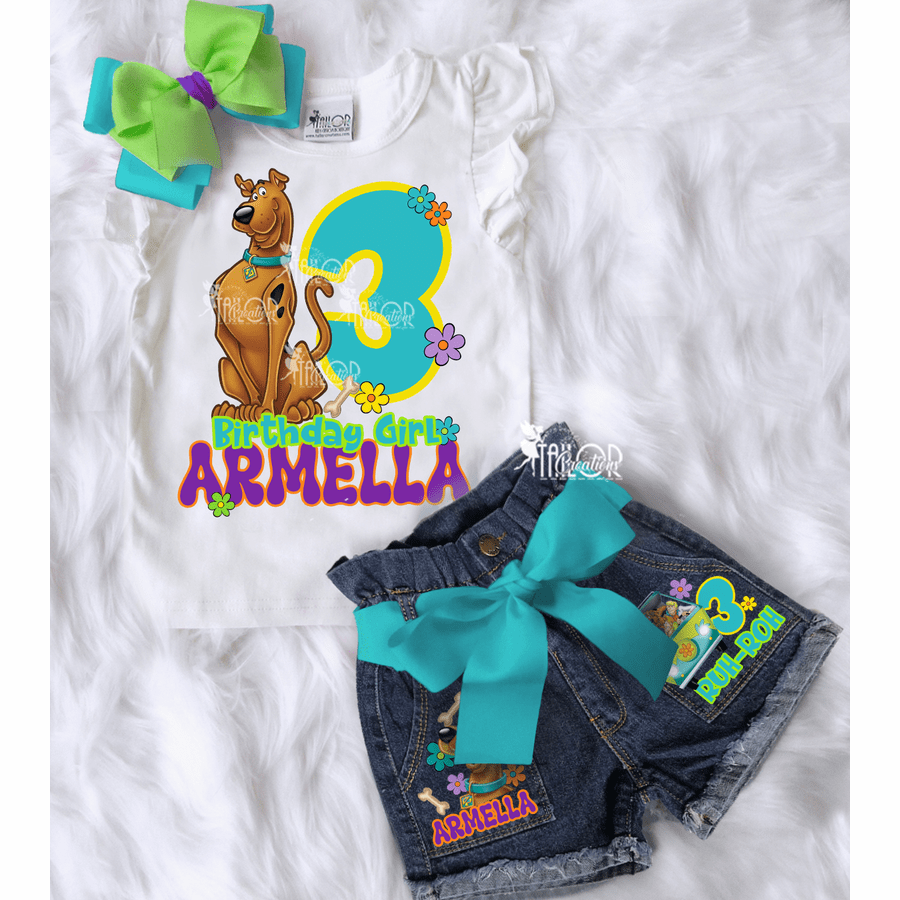 Scooby Doo Mystery Machine Birthday Party Outfit Girls - Scooby Doo Set