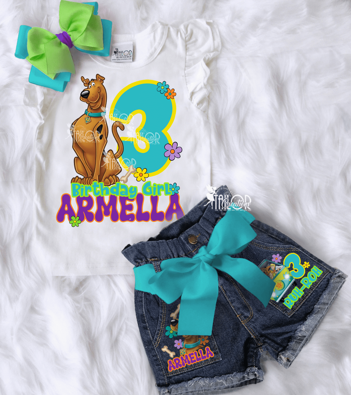 Scooby Doo Mystery Machine Birthday Party Outfit Girls - Scooby Doo Set
