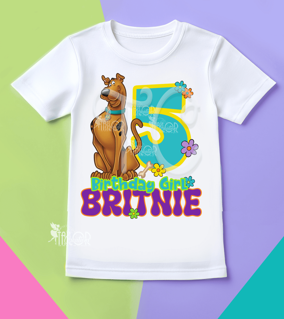 Scooby Doo Personalized Birthday Party Shirt for Girls - Scooby Doo Birthday Outfit