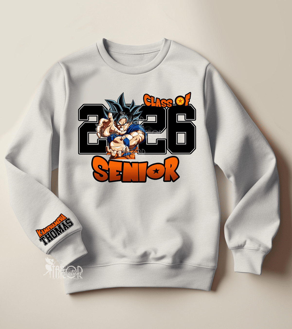 Senior 2026 Anime Class of Anime Boy Girl Graduation - Goku Class of 2026 Custom Sweatshirt