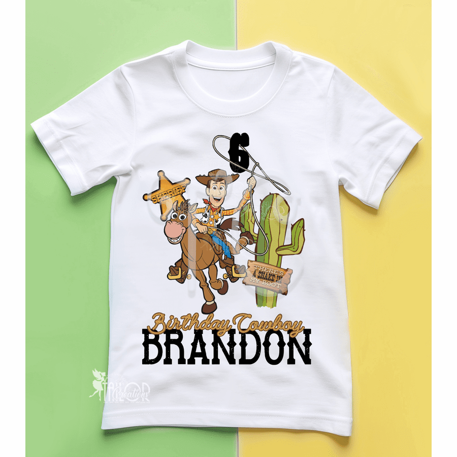 Sheriff Woody Birthday Party Tee Shirt - Toy Story Woody Birthday Party Outfit Ideas