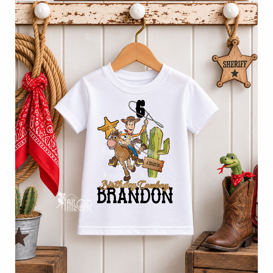 Sheriff Woody Birthday Party Tee Shirt - Toy Story Woody Birthday Party Outfit Ideas