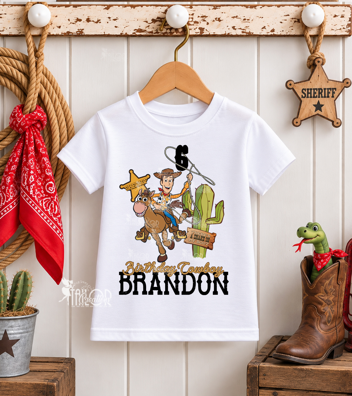 Sheriff Woody Birthday Party Tee Shirt - Toy Story Woody Birthday Party Outfit Ideas