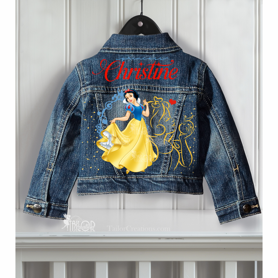 Snow White Disney Princess Denim Jacket Toddler Kids - Snow White Disneybound Jacket Outfit