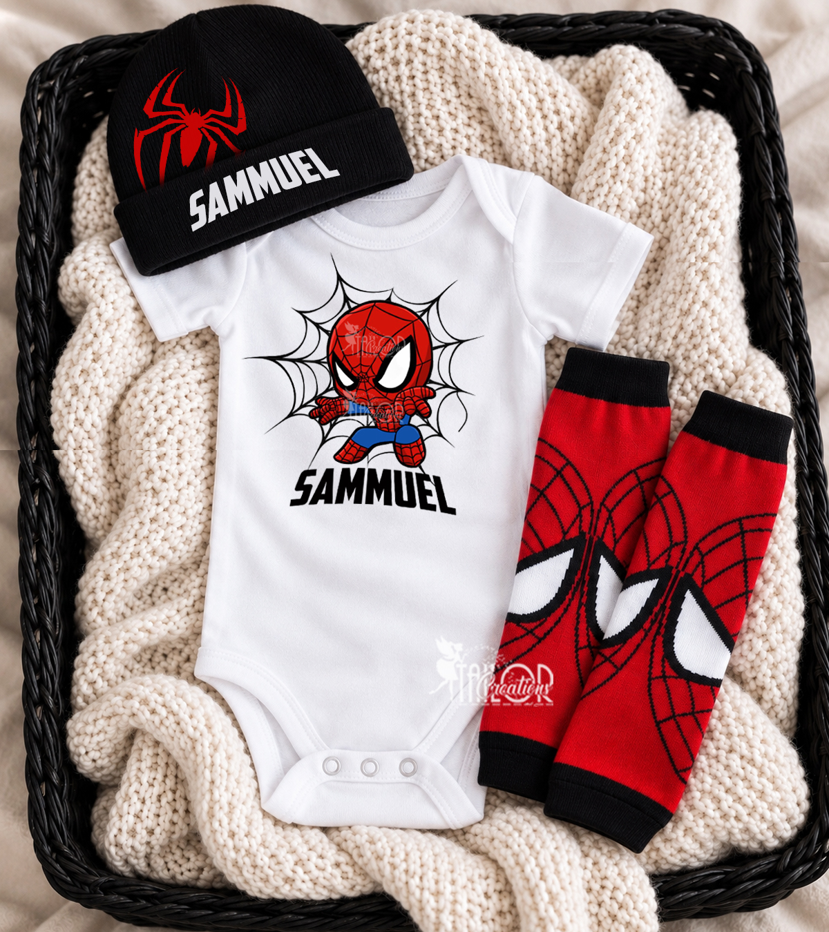 Spiderman Baby Boy Onesie Outfit - Disney Marvel Spiderman Baby Shower Gift Box
