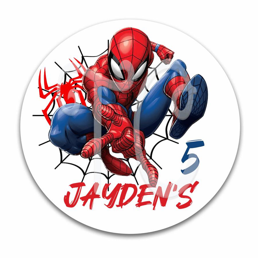 Spiderman Birthday Gift Tag Favor Labels - Disney Marvel Superhero Favor Stickers