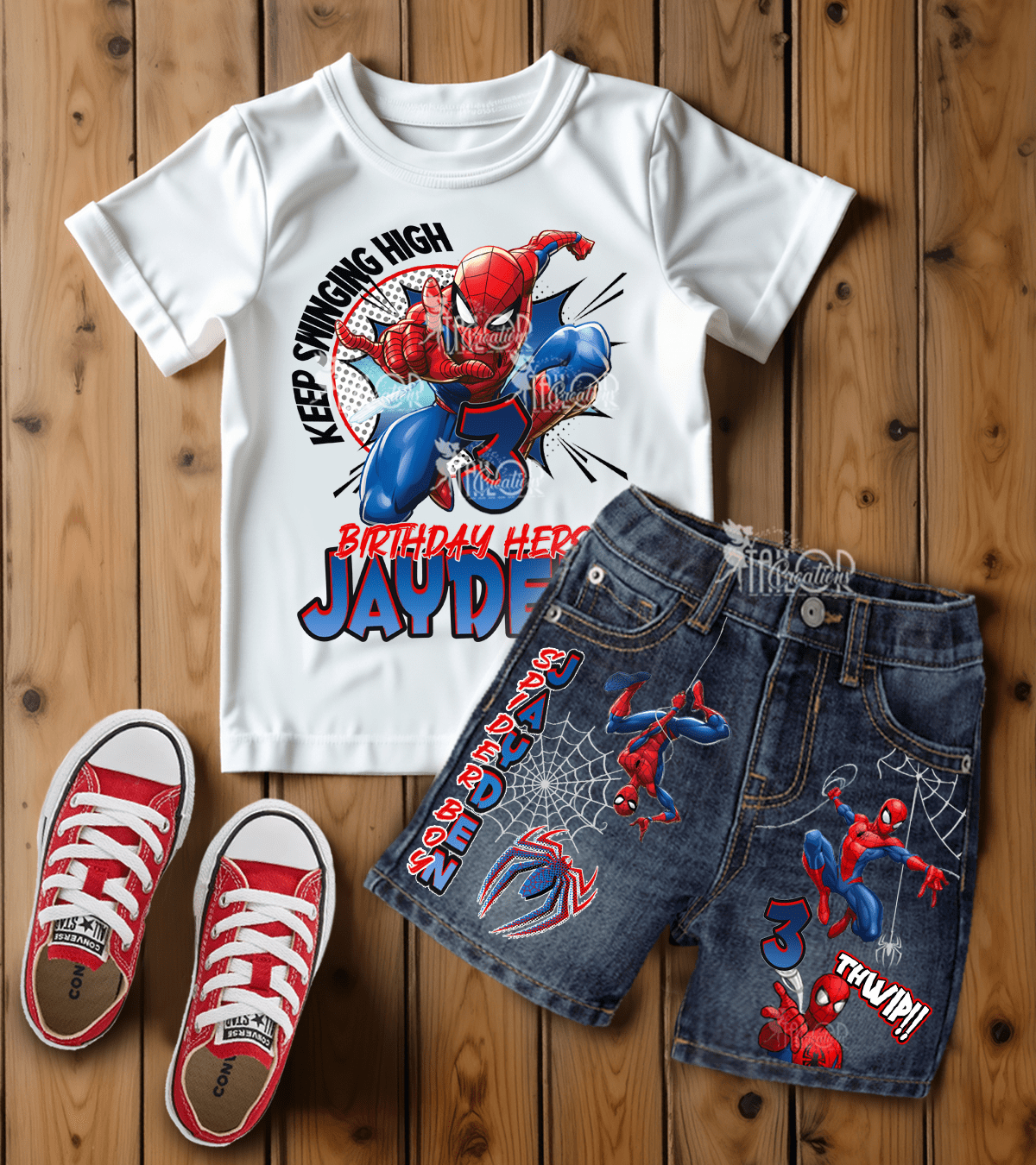 Spiderman Birthday Outfit, Spiderman Birthday Denim Outfit, Birthday Overalls Outfit