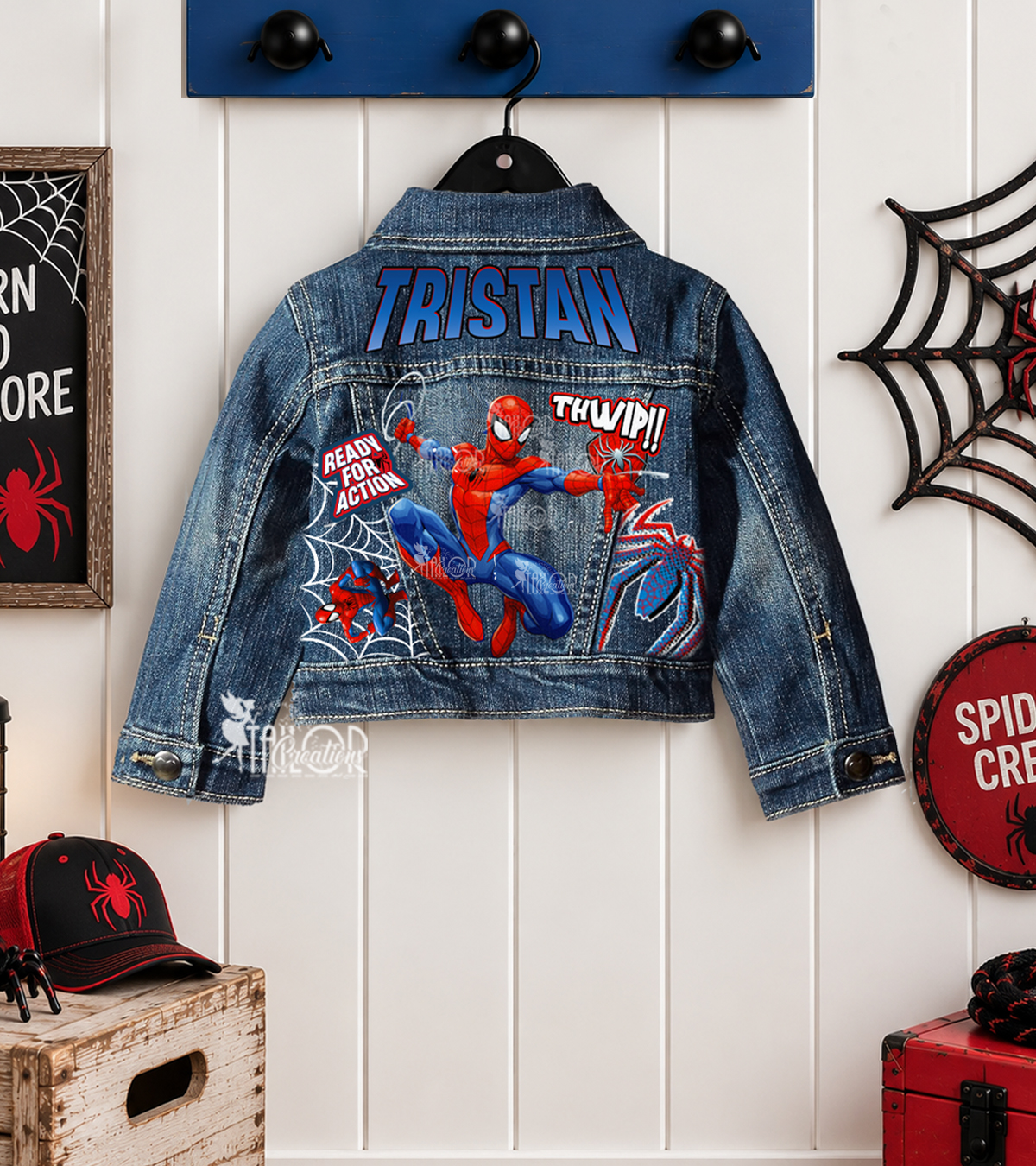 Spiderman Denim Jacket - Disney Marvel Superhero Toddler Boy Jacket Kids
