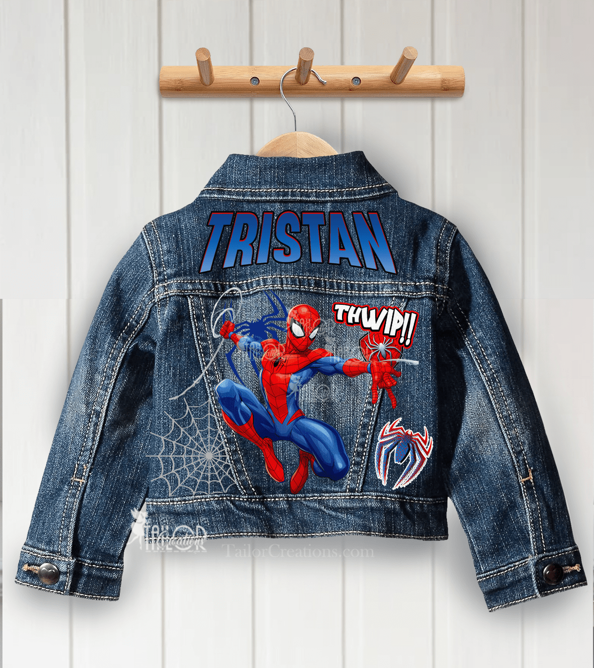 Spiderman Denim Jacket - Disney Marvel Superhero Toddler Jacket - Superman Gift