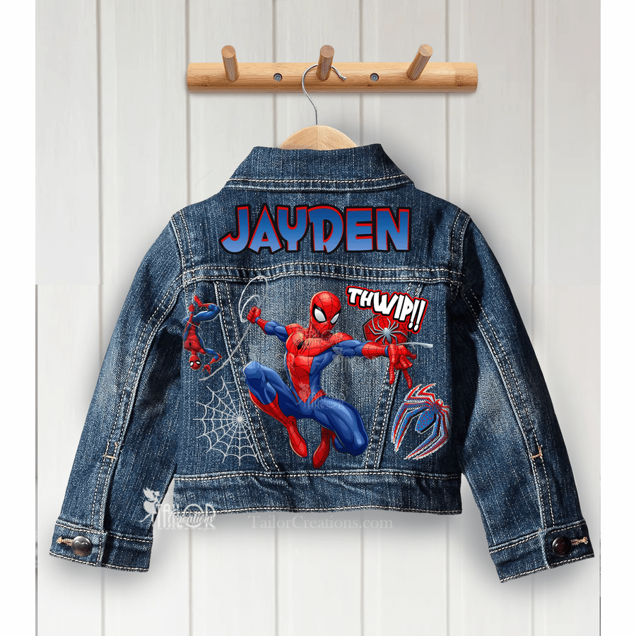 Spiderman Denim Jacket - Disneyland Superhero Toddler Jacket - Superman Gift