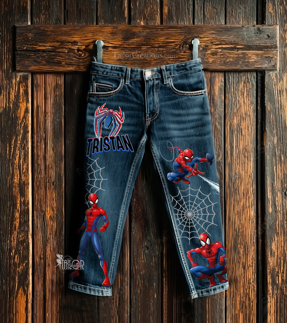 Spiderman Denim Jeans for Kids - Personalized Disney Superhero Jeans Outfit Kids