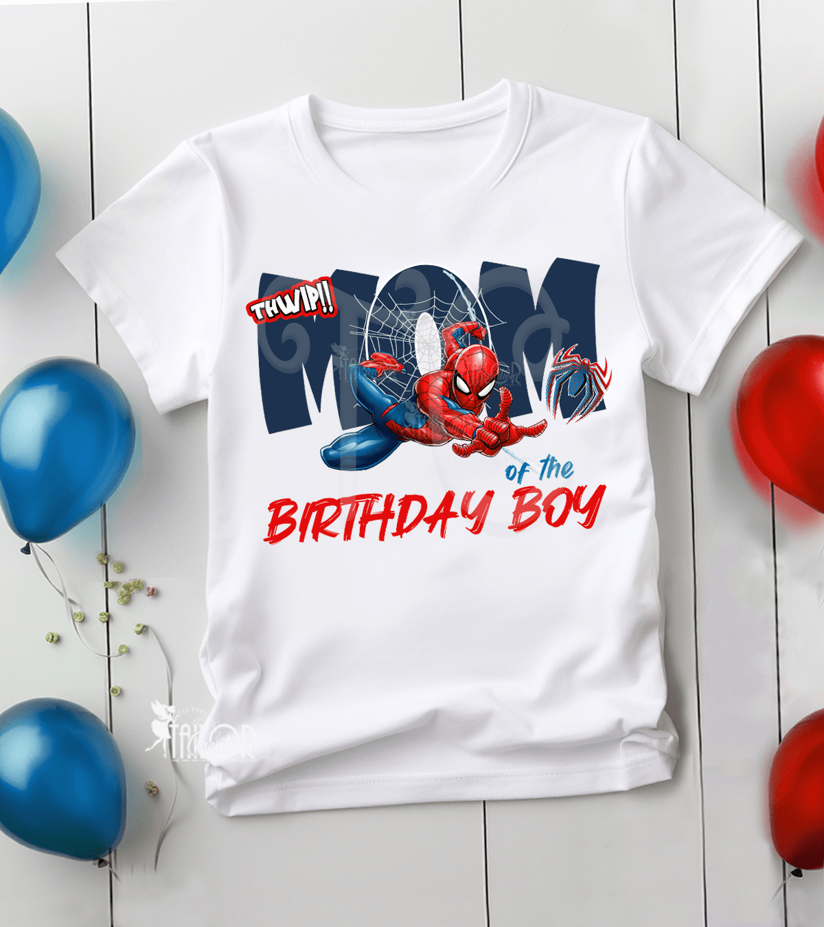 Spiderman Matching Family Birthday Tee Shirt - Personalized Superhero Mom Birthday Shirt