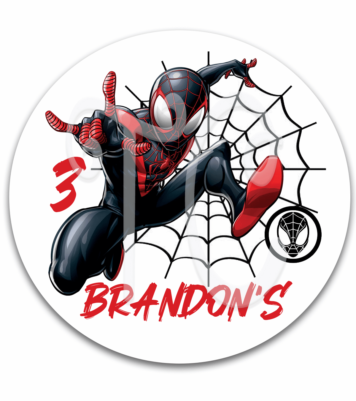 Spiderman Miles Morales Birthday Party Favor Stickers - Marvel Superhero Birthday Stickers
