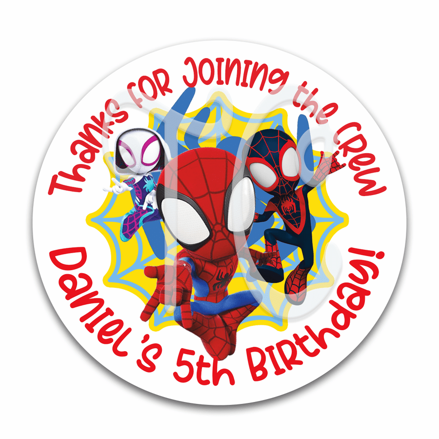 Spidey Amazing Friends Birthday Party Favor Stickers - Marvel Spidey Party Decorations