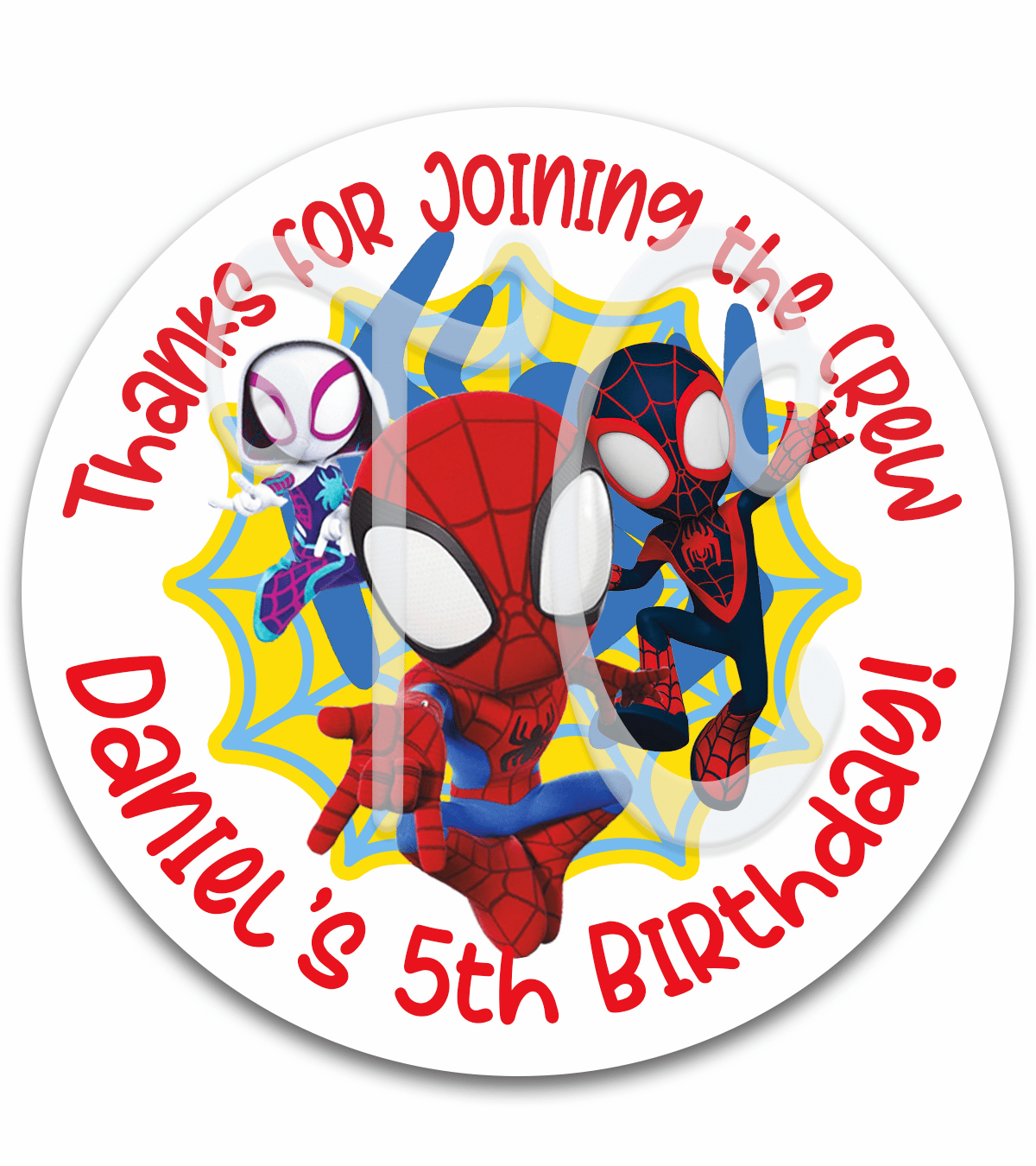 Spidey Amazing Friends Birthday Party Favor Stickers - Marvel Spidey Party Decorations