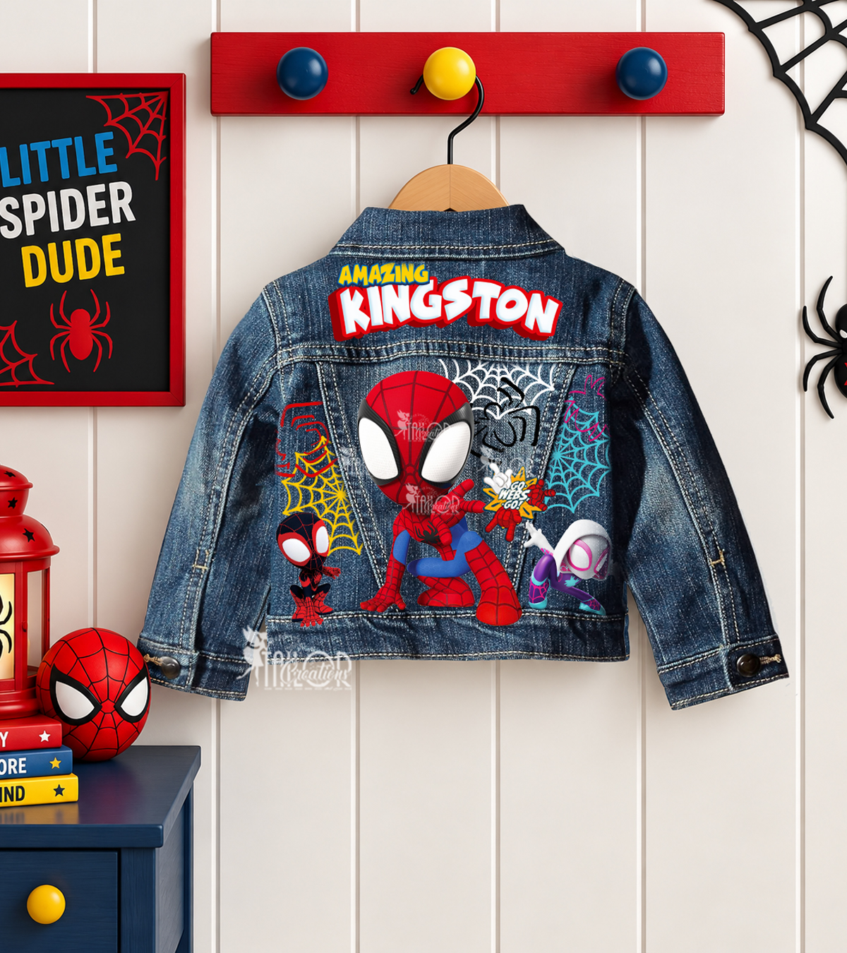 Spidey Amazing Friends Denim Jacket - Disney Personalized Denim Jacket Toddler