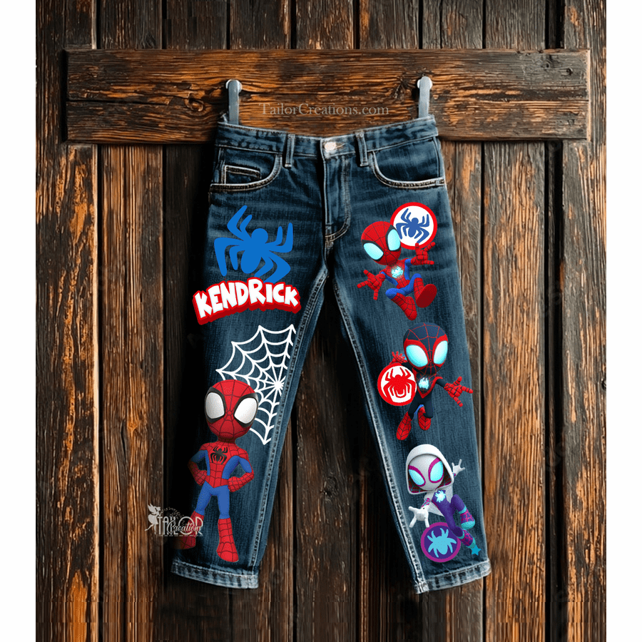Spidey and Amazing Friends Custom Name Pants - Spidey Birhday Party Tee Shirt Outfit