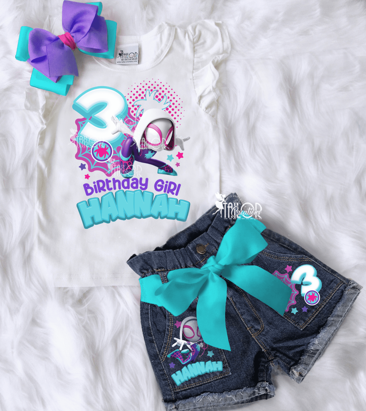 Spidey Girl Ghost Spider Birthday Outfit Toddler Kids - Disney Marvel Girls Birthday Outfit