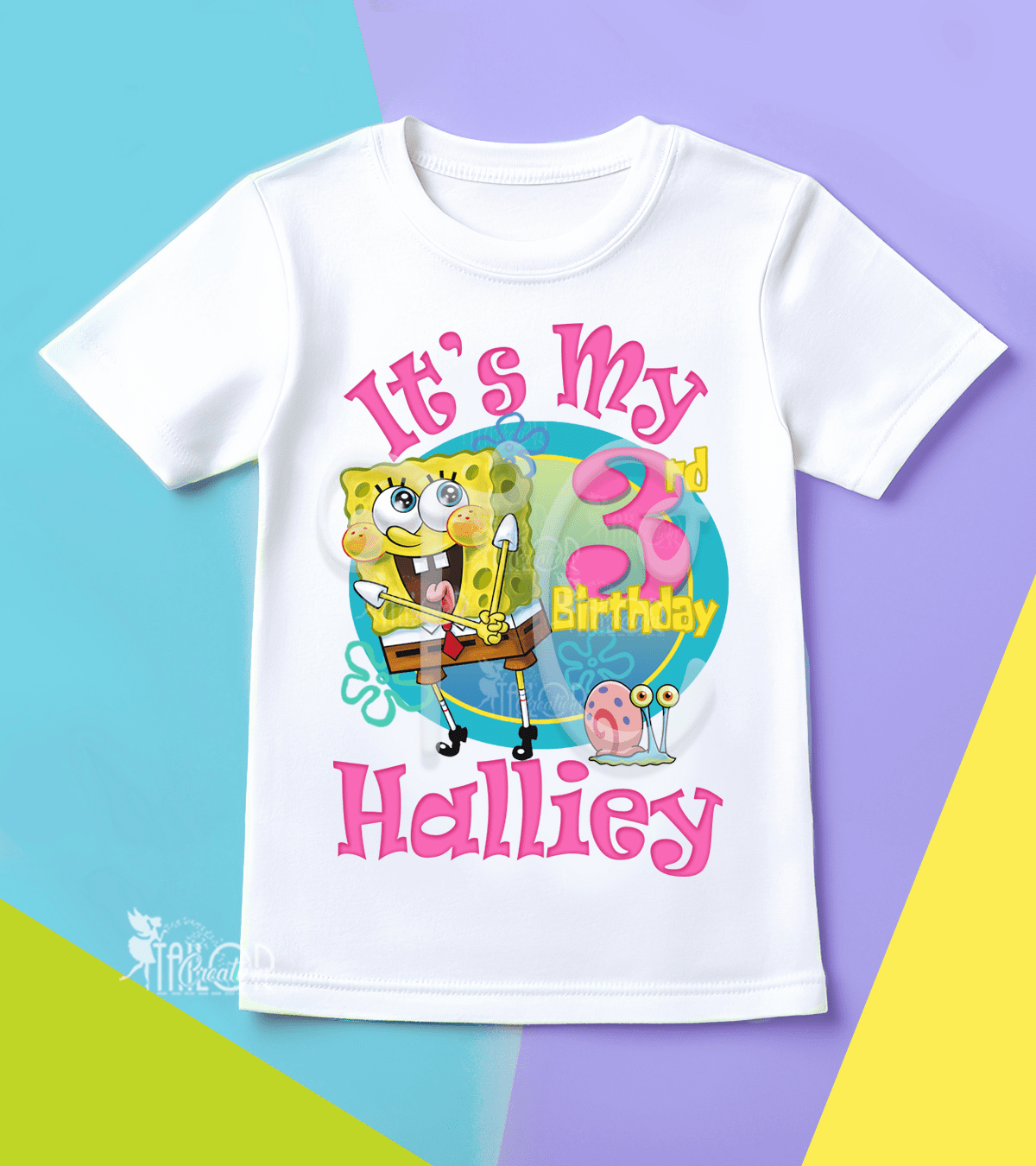 SpongeBob Custom Birthday Tee Shirt Girls - Spongebob Birthday Party Outfit Ideas
