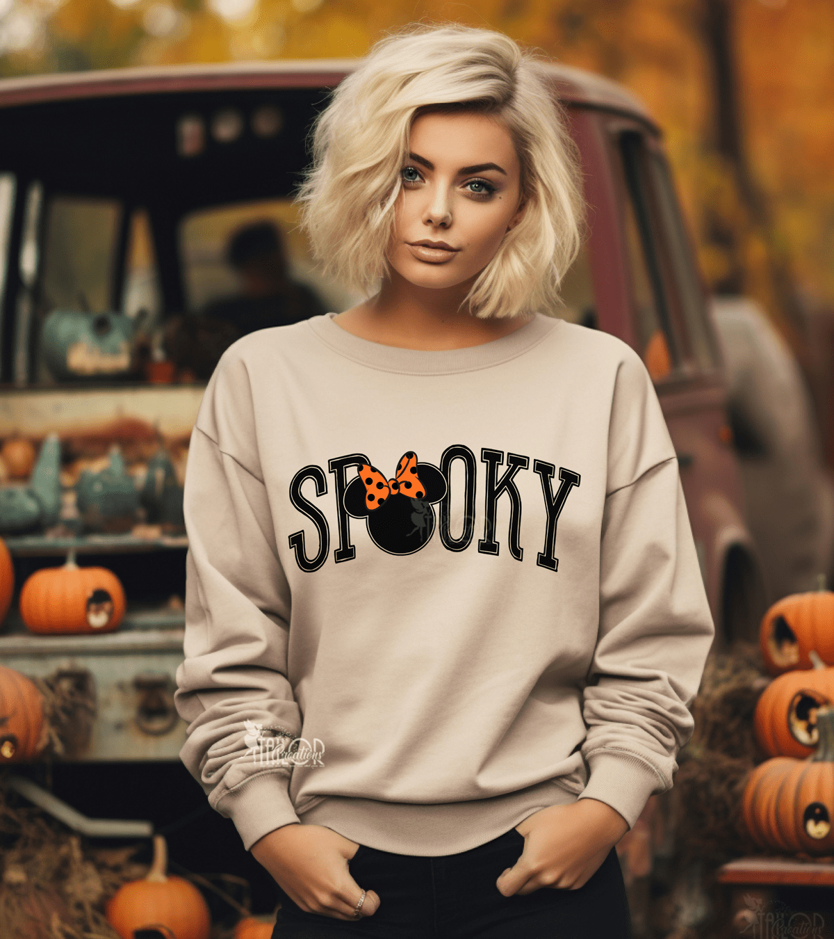 Spooky Minnie Mouse Disneyland Sweatshirt - Disney Matching Halloween Tee Shirts