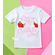 Strawberry Birthday Outfit - Custom Denim Birthday Outfit Kid - Strawberry Set