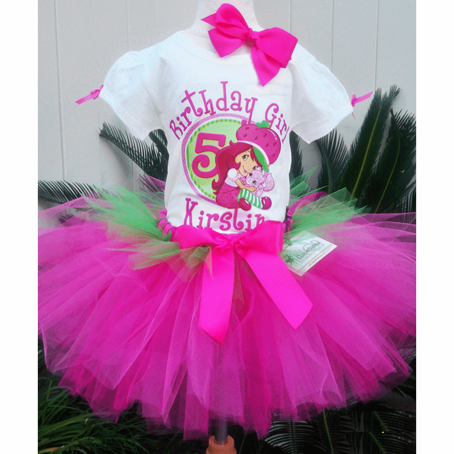 Strawberry Shortcake Birthday Tutu Outfit for Girls - Berry Birthday Tutu Outfit